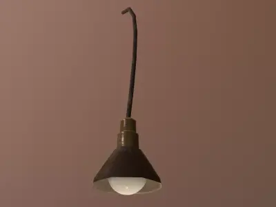 Pendant Lamp Vintage - Low Poly PBR Game Ready Low-poly 3D model