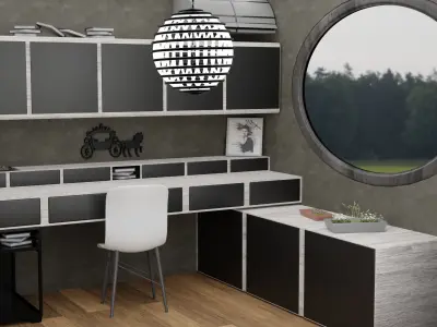 study room Free 3D model