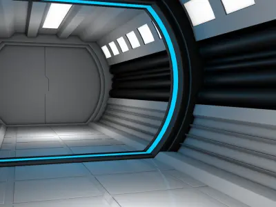 Sci Fi Interior 3D model 20