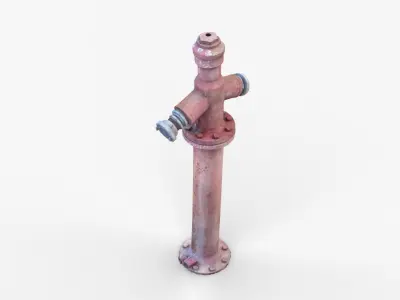 Fire Hydrant 4 Low-poly 3D model