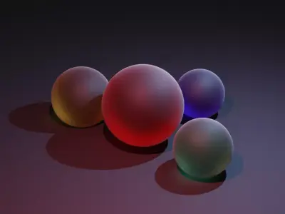 Colored Marbles 3D model