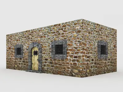 Medieval Castle Door Low-poly 3D model
