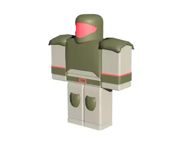 Roblox sci fi soldier Low-poly 3D model