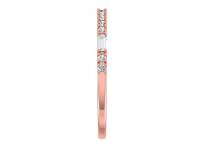 Solitaire Women Light Weight Baguette Stone Band Ring 3D print model shop