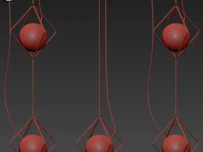 Jack O Lantern Single Pendant 3D model