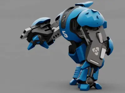 BATTLE DROID OKEANOS  RIGGED 3D model