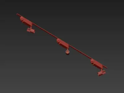 Viabizzuno light pole with two lights 3D model
