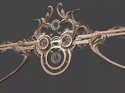 Ra Sci Fi wing 1 Low-poly 3D model