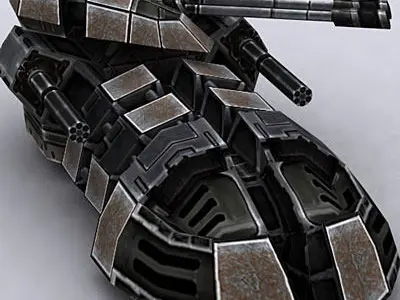 3DRT - Sci-Fi Hovertank7 Low-poly 3D model