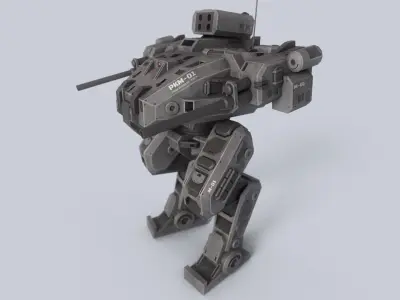 Peacekeeper Mech Low-poly 3D model purchase