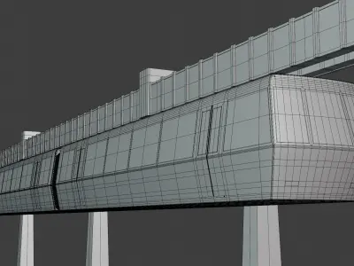 Elevated train 2023 3D model
