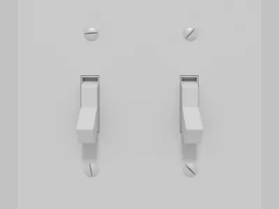 Light Switch Double Low-poly 3D model