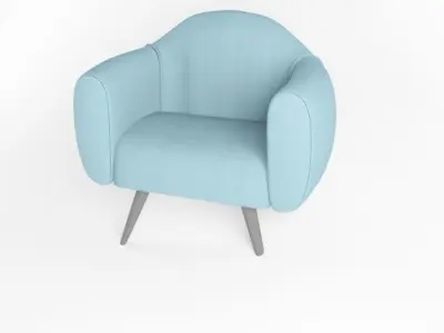 CHAIR armchair with legs Low-poly 3D model