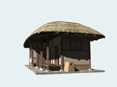 Thatched House V01 KOREA 3D model