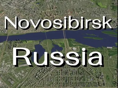 Novosibirsk Russia - city and urban 3D model