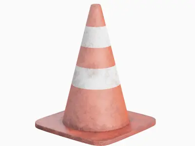 Traffic Cone 01 Low-poly 3D model