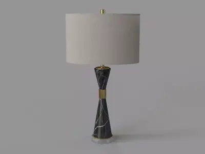 Alastair Marble Table Lamp Black 3D model