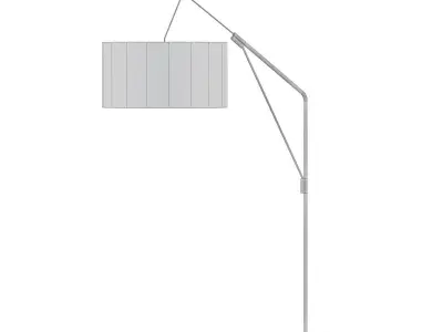 ST001 floor lamp with gold base and shade 3D model