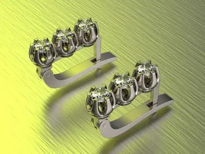 Traffic light earrings 3D print model