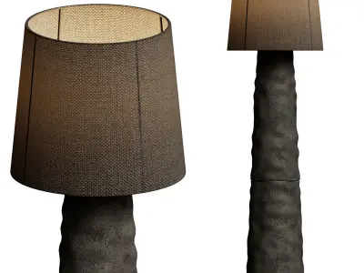 Sculpted Clay Floor Lamp By Faina 3D model