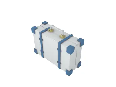 Briefcase v1 003 Low-poly 3D model