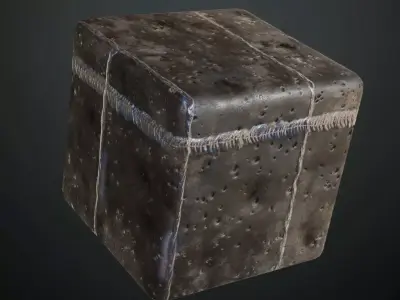 Smooth Pale Matte Surface with Scratches PBR Seamless Texture