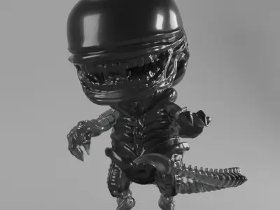 3Dprintstores ALIEN Xenomorph Chibi Ready To Print 3D model 3D print model
