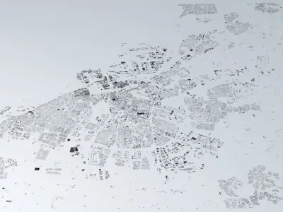 Malmo Streets and Buildings 3D model