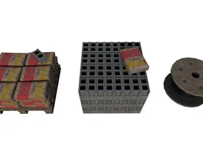 Construction Pack 4 Low-poly 3D model