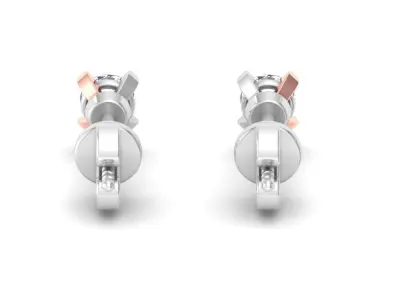 Solitaire earring light weight Simple  3D print model