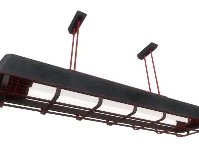 Fluorescent Lamp 06 Low-poly 3D model