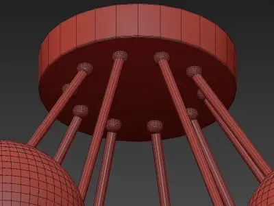 Murano Glass Chandelier 3D model