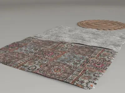 Carpets rug on table Free 3D model