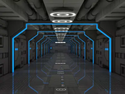 Sci Fi Corridor  3D model 46