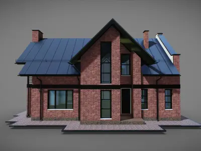 P0021 Residential House Britain Modern 3D model