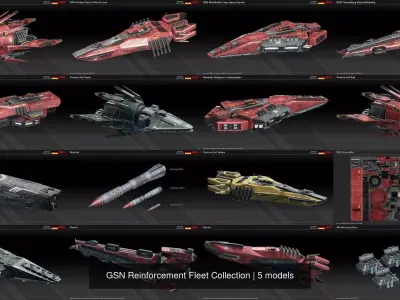 GSN Reinforcement Fleet Collection 3D Model Pack