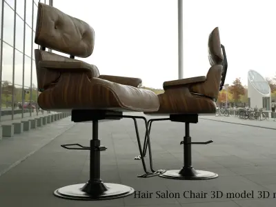 Hair Salon Chair 3D model 3D model 3D model