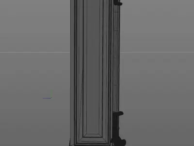 wooden Storage with glass doors 3D model
