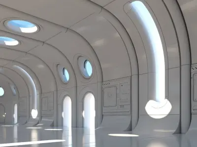 Futuristic Interior Scene 326 3D model