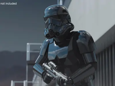  Star Wars Shadow Trooper Running with Blaster 