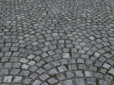 COBBLESTONE PAVEMENT PBR SEAMLESS TEXTURE 3D model