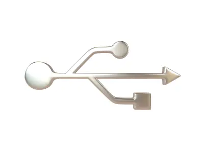 USB Symbol v2 004 Low-poly 3D model