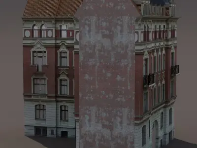 Apartment House 145 Low Poly Low-poly 3D model