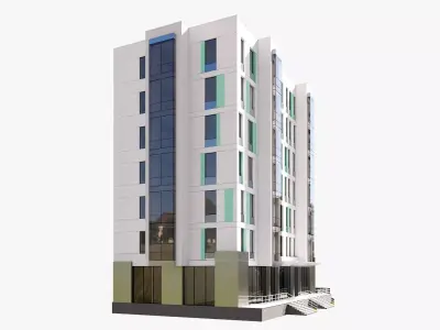 Hospital Low-poly 3D model