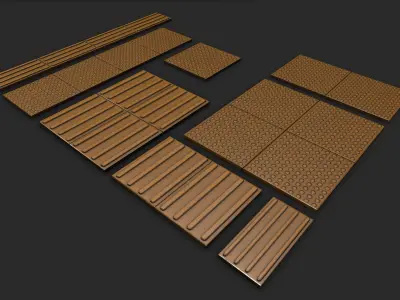 Blind Tile Low-poly 3D model