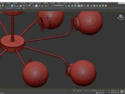 The David Hunt Lighting Collection JAZZ 8 light polished brass Low-poly 3D model