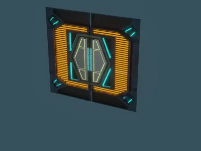 Sci-fi door 3Dmodel  3D model