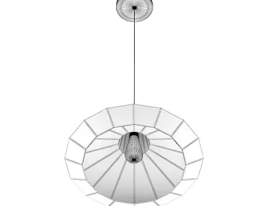 Ceiling Lamp with Copper Shade 03 3D model