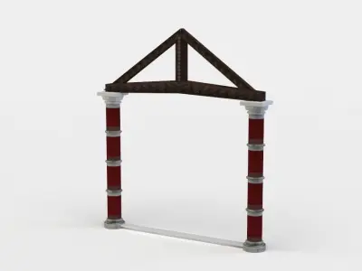 Corridor connector Low-poly 3D model