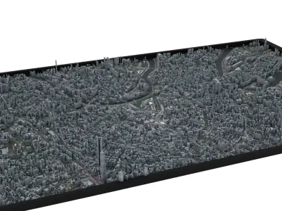 City of Moscow Low-poly 3D model